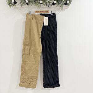 Choosy Day And Night 2 Tone Colorblock Maximalist, Cargo Asymmetrical Zip Pant 4